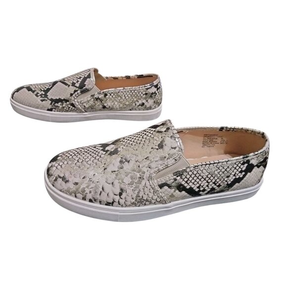 Time And Tru Size11W Shoes Womens Snake Print Slip-On Fashion Sneakers - Picture 4 of 8